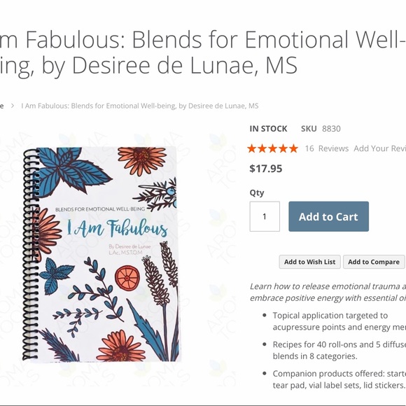 EUC I Am Fabulous emotional essential oil book - Picture 6 of 6